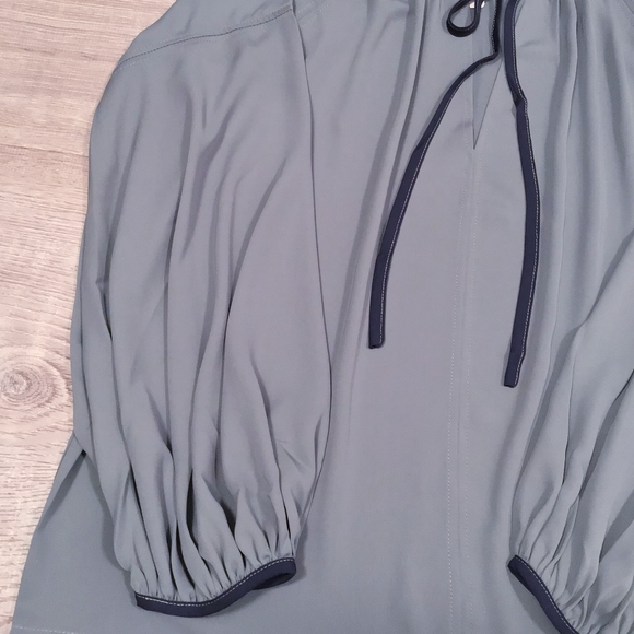 CURRENT AIR Anthro Sage Balloon Long Sleeves Top - Picture 6 of 7